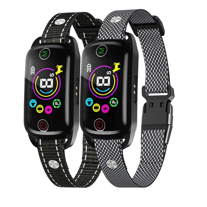 2024New Dog Bark Collar, Coolait Bark Collar for Large Medium Dogs,Rechargeable Anti Bark Collars Smart Shock Barking Collar with 8 Adjustable Sensitivity & 4 Stopping Barking Training Modes 2 Pack BLACK - PawsPlanet Australia