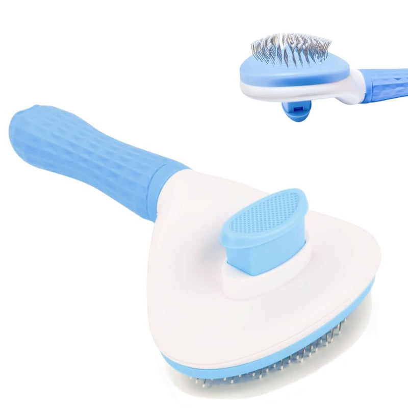 Cat Brush Self Cleaning, Ergonomic Handle,Slicker Cat Brush with Release Button,Tool Suitable for Cats And Dogs Pet Hair Cleaner, Easy to Remove Loose Undercoat ﻿ ﻿ - PawsPlanet Australia