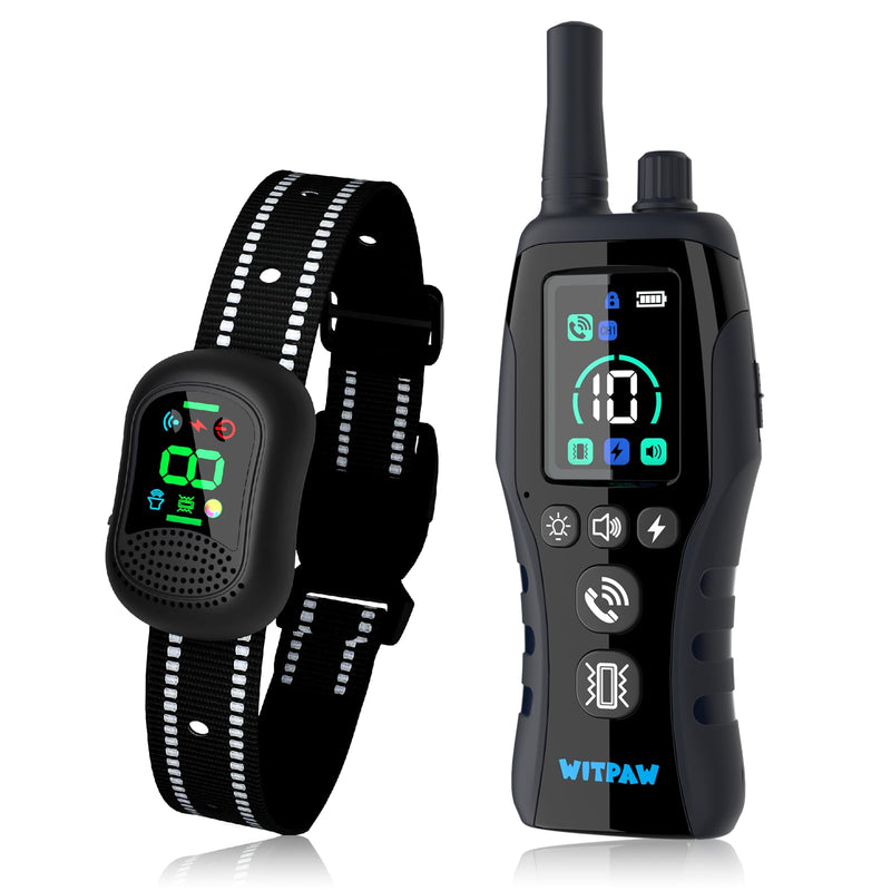 ?Dog Shock Collar, 4900FT Dog Training Collar with Call Function & LED Light, IP67 Waterproof Rechargeable E-Collar for Dogs 10-120Ibs,4 Training Modes for All Breeds (Black) Black - PawsPlanet Australia
