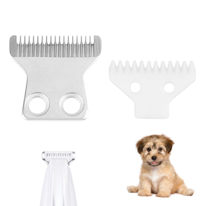 MiOYOOW Dog Hair Clipper Blade, Cat Paw Trimmer Blades Replacement, Stainless Steel & Ceramic, Professional Pet Grooming Spare Blades for Precision Trimmers 1.8cm