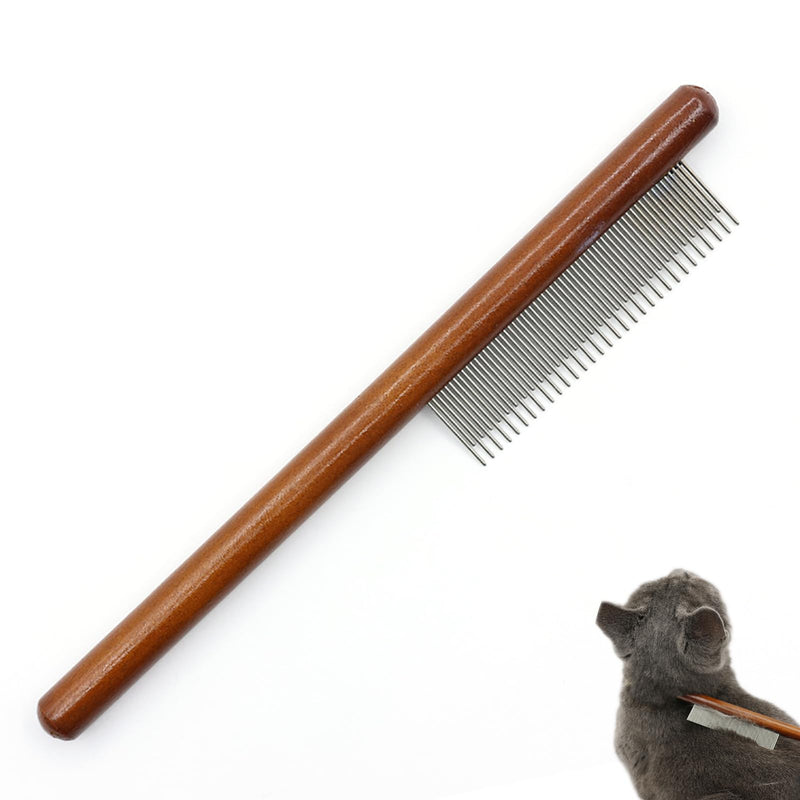 Pet Dog Cat Shedding Comb - Hair Buster Grooming Comb for Cats and Dogs, Rabbits, Daily-Use Cat Deshedding Brush, for Cats with Short and Long Fur (Long and Short Teeth) Long and Short Teeth - PawsPlanet Australia
