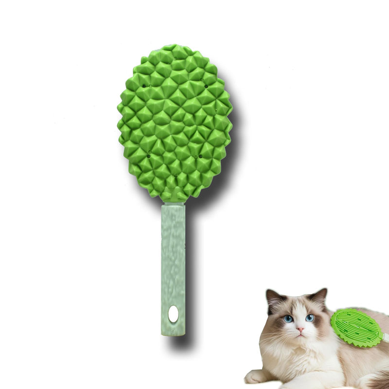 Cat Brush for Shedding Dog Brush Hair Cleaning Comb Bath Massage Tool for Shedding & Grooming, Remove Loose Hair, Durian Shape, Silicone Bristles (Green) Durian Green - PawsPlanet Australia