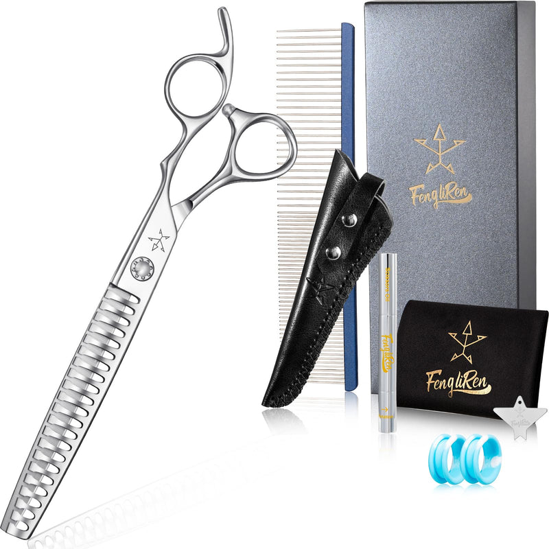 High-end Professional Dog Grooming Thinning Scissors Teeth Cutting Blending Shears Pet Texturizing Shears 7.5 Inch Extremely Very Sharp Stainless Steel Alloy For Cat Other Animals Groomer Thinning Shears 7.5inch - PawsPlanet Australia