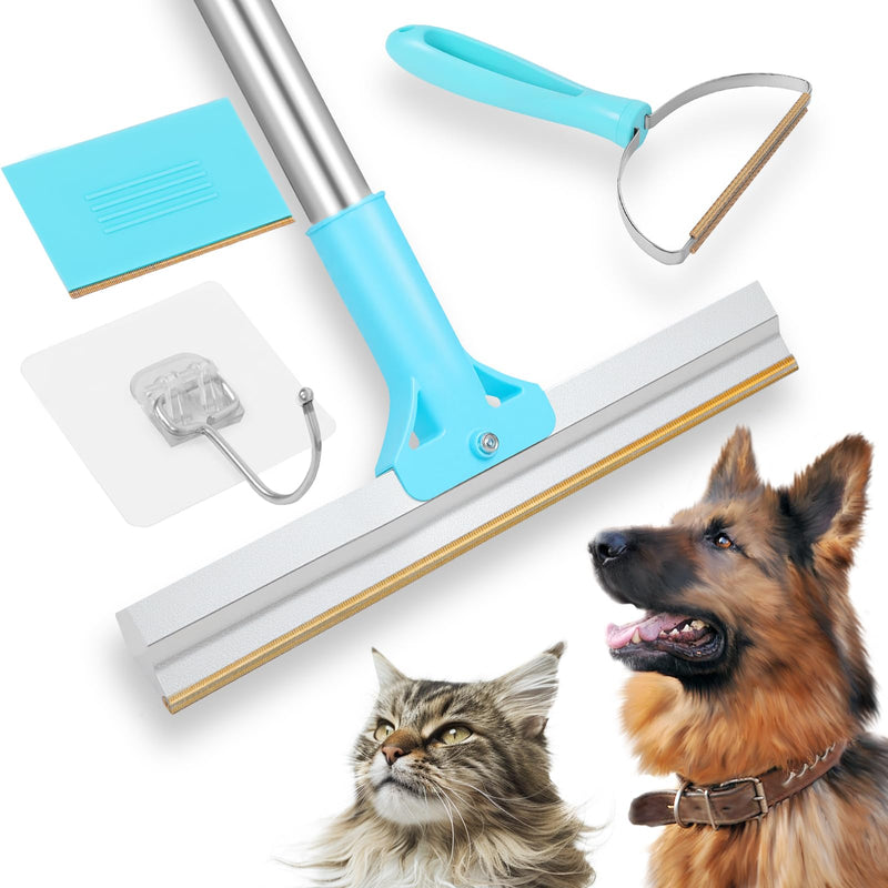 Carpet Rake for Pet Hair Removal, 54-Inch Adjustable Handle, Aluminum Alloy Deep Cleaner, Reusable Cat & Dog Hair Remover for Couches, Rugs, Mats, Fabric Furniture - PawsPlanet Australia