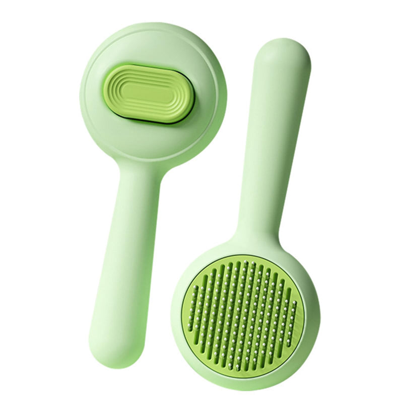 Premium Universal Pet Grooming Brush with Stainless Steel Pins Ideal for All Breeds Long Short Haired Cat or Dog,Ergonomic All-in-One Reduces Tanglesand PromotesHealthy Coat with Gentle (Green) Green - PawsPlanet Australia