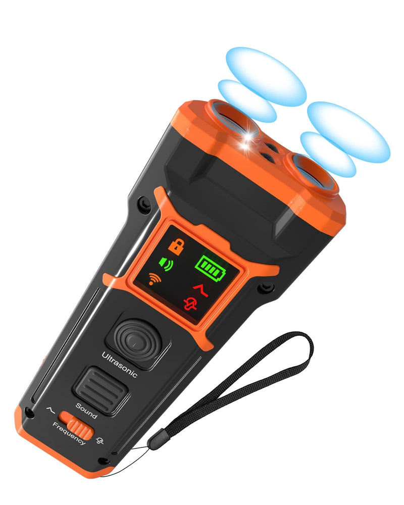 2025 Dog Training Bark Deterrent Device, Anti-Barking Device with HD Display and LED Flashlight for Dogs, Stop Bad Behavior Without Yelling or Swatting, Ultrasonic Stopper Alternative to Shock Collar Orange - PawsPlanet Australia