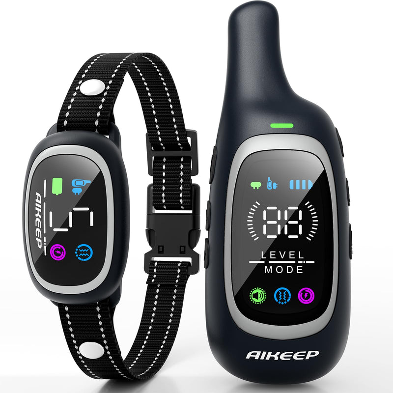 2-in-1 Dog Shock Collar and Bark Collar for Dogs – 3300FT Dog Training Collar with Remote, IP67 Waterproof e Collar with Anti-Bark/Beep/Vibration/Shock Modes for Small Medium Large Dog(8-120Lbs) Black - PawsPlanet Australia