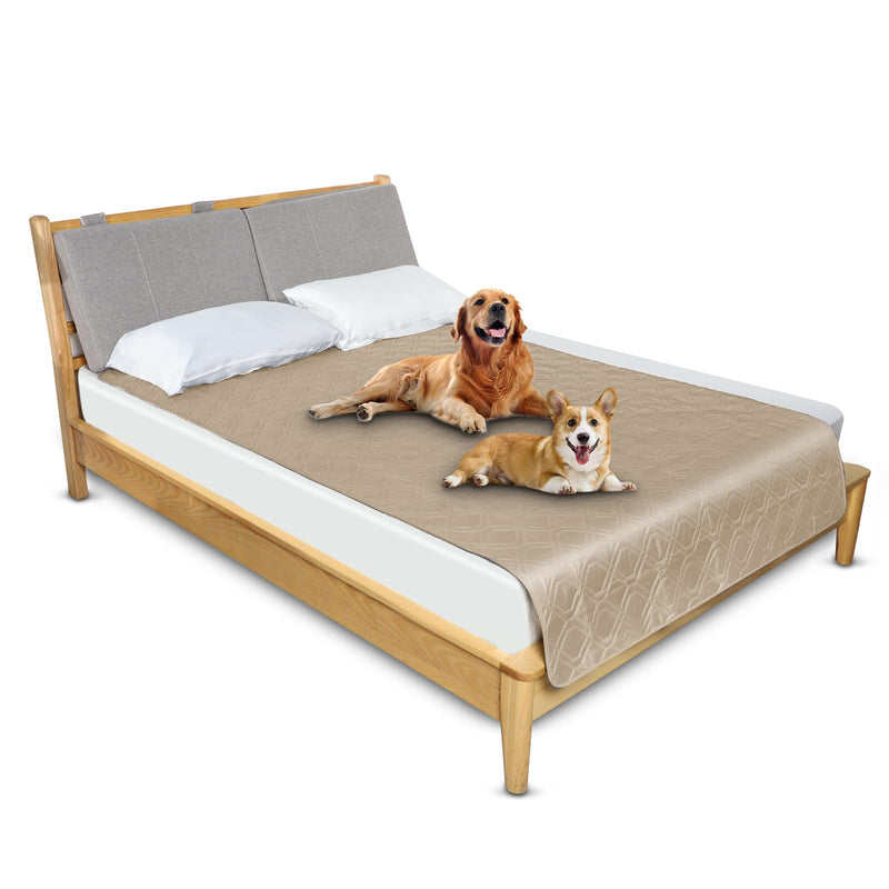 Pet Couch Cover, Waterproof Anti-slip Couch Covers for Dogs, Leak-proof Couchs Protector for Dogs, Double-sided Available Furniture Covers for Pets Dogs Cat Home Travel Car Picnic Use (Khaki, 52x82in) Khaki - PawsPlanet Australia