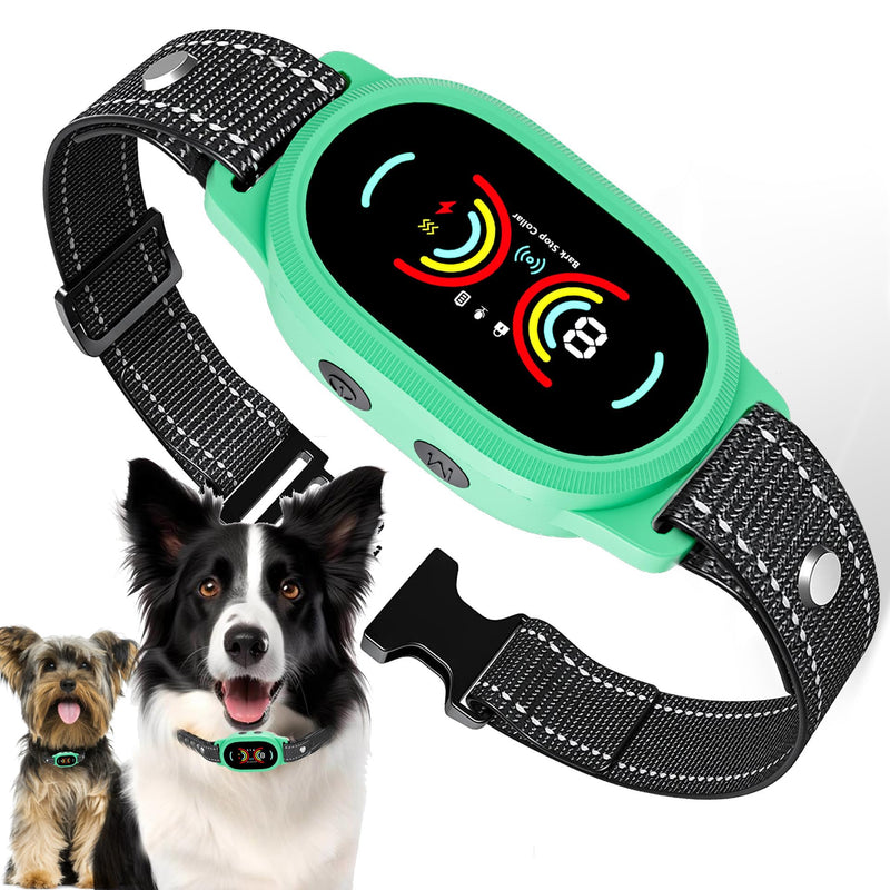 Dog Bark Collar, Rechargeable Bark Collar for Large Dog, IP67 Waterproof Anti Barking Collar Dogs with Adjustable Sensitivity for Medium and Small Dogs (Blue) Blue