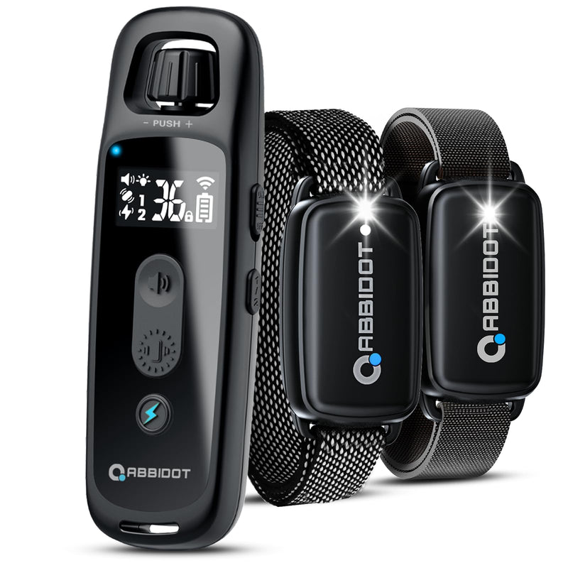 ABBIDOT Shock Collar for Dogs, 3300 FT Dog Training Collar with Remote, IPX7 Waterproof with 4 Training Modes, Rechargeable E-Collar for Small Medium Large Dogs (15-120 lbs) - PawsPlanet Australia