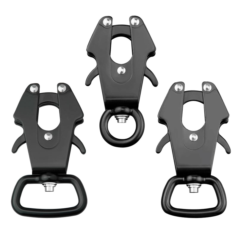 Frog Clip Dog Leash Clip with Quick Release Lock, 360° Swivel Anti-Tangle Buckle for DIY Pet Collar & Leash, Secure & Easy to Open for Walking, Training (1pcs Small+1pcs Middle+1pcs Large) 1pcs small+1pcs middle+1pcs large - PawsPlanet Australia