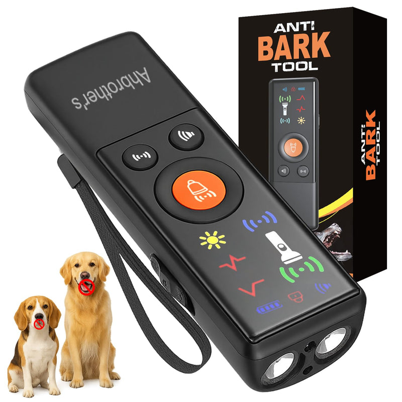 Ahbrother's Dog Bark Deterrent Device,2X Sonic Emitters 4 Modes Anti Barking Device for Own Or Neighbor's Dog, Safe & Effective Portable Ultrasonic Dog Bark Control Rechargeable Dog Barking Silencer - PawsPlanet Australia