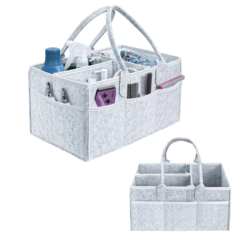 Pet Grooming Tote Bag, Dog Storage Organizer for Grooming Supplies Multiple Pockets, Lightweight and Durable Design (Bag Only)