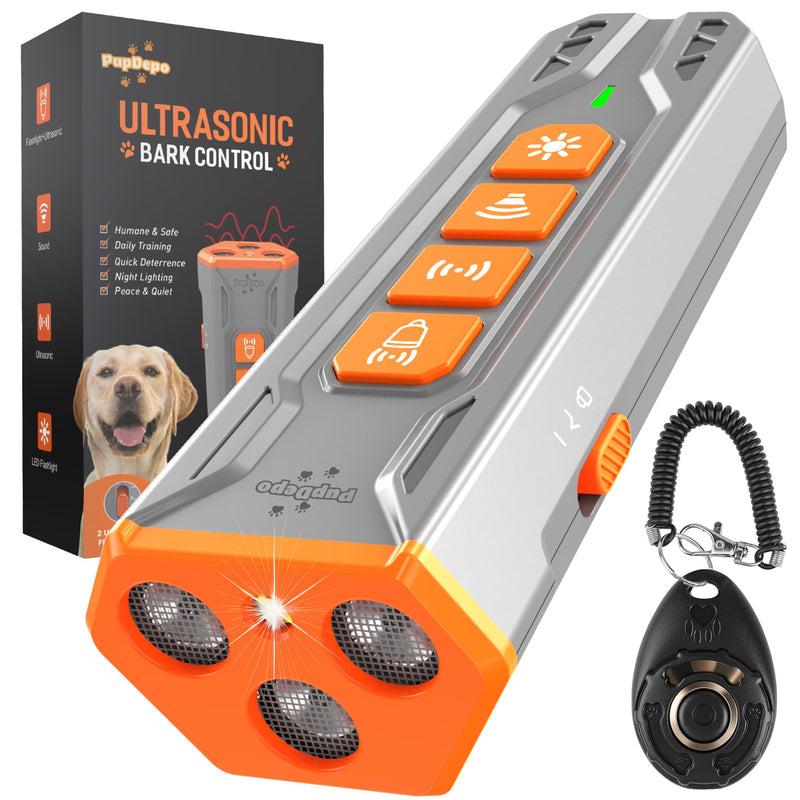 Dog Bark Deterrent Device with Dog Training Clicker – Ultrasonic Anti Barking Device for Dogs, Portable Dog Bark Stopper for Training & Behavior Control, Safe for Own or Neighbor’s Dog - PawsPlanet Australia