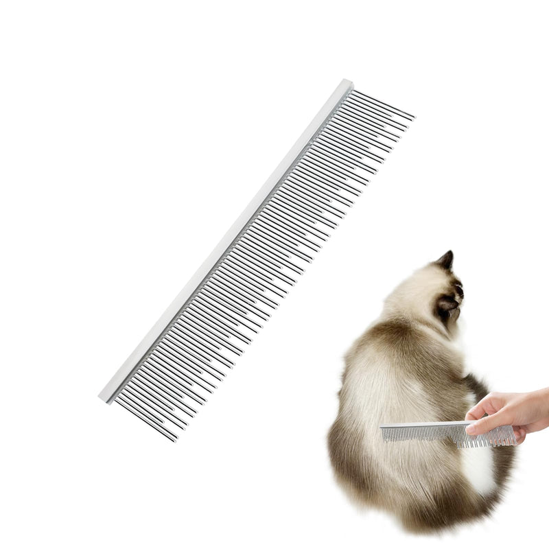 6 inches Stainless Steel Cat Comb for Long Hair—Gently Removes Mats & Smooths Fur, Captures Shed Hair to Prevent Knots—Designed for Long-Haired Cats & Indoor Pets ﻿ Medium - PawsPlanet Australia