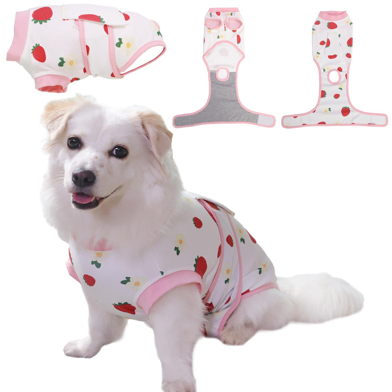 PET Glam Recovery Suit for Dogs Cats, After Surgery, Alternative E-Collar Dog CAT. PET Shirt Breathable Abdominal Wounds, Neuter Cotton, Prevent Licking Onesie Surgical (RED, M) RED Medium - PawsPlanet Australia