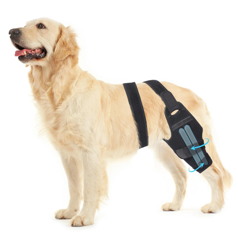 Adjustable Dog ACL Knee Brace – Rear Leg Support for Cruciate Ligament Recovery, Arthritis & Joint Pain Relief (Left,XXL) XXL LeftLeg - PawsPlanet Australia