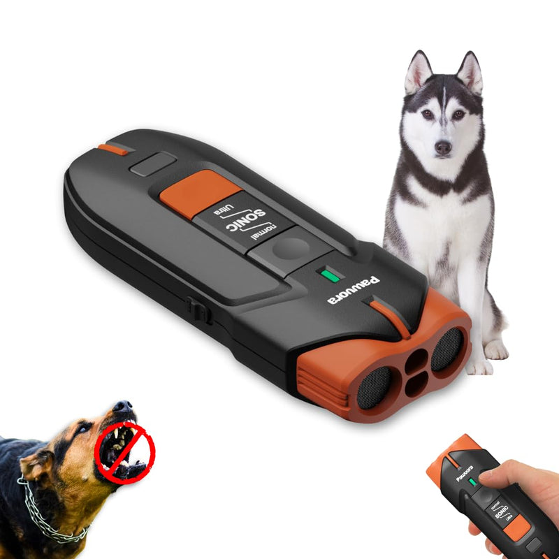 Ultrasonic Dog Trainer – 25 kHz Anti Barking Device for Dogs, Dual Modes & 30 ft Range, LED Flashlight, Safe Humane Dog Deterrent, USB-C Rechargeable 950 mAh Battery, Portable Training Tool