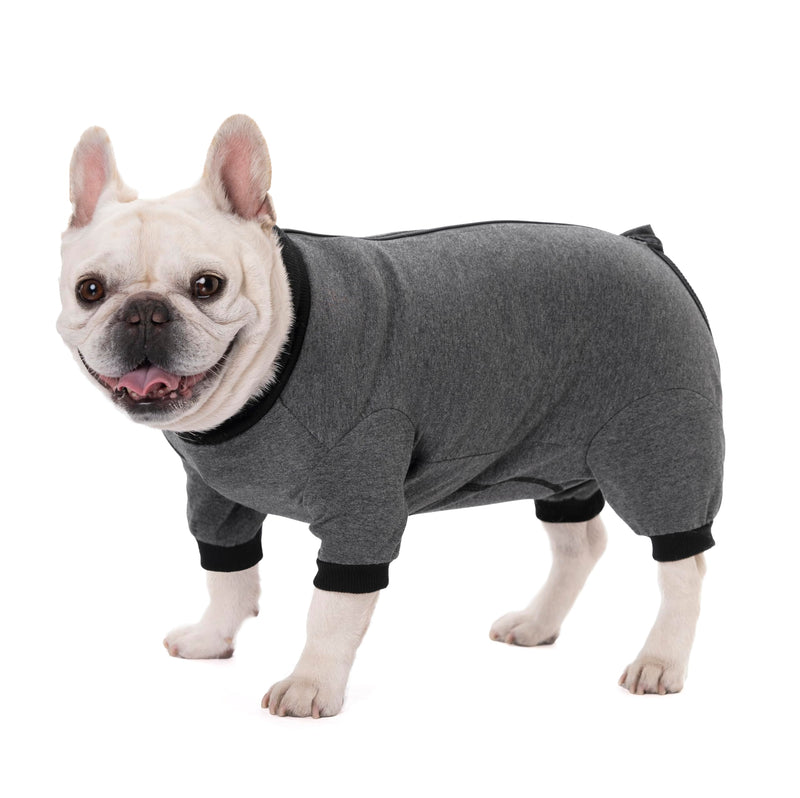 Dog Surgery Recovery Suits, Puppy After Surgery Onesie for Female Dogs, Post Surgical Recovery Onesies French Bulldogs, Small Dogs Pajamas Long Sleeve for Shedding Skin Disease Dark Grey Large - PawsPlanet Australia
