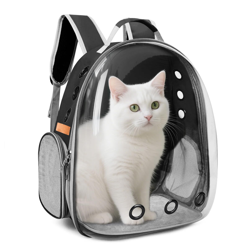 Cat Carrier Backpack, Cat Carrier Backpack for Small Medium Cat Puppy Dog, Transparent Space Capsule Pat Carrier Backpack, Airline-Approved Pet Carrier, Designed for Travel Hiking Walking Camping - PawsPlanet Australia