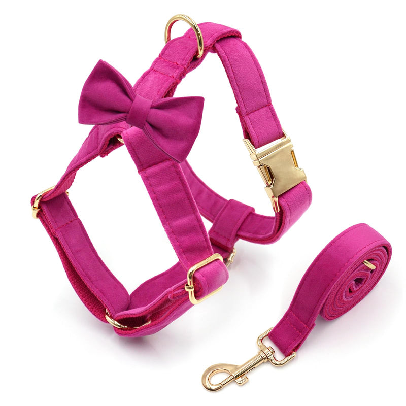 Large Big Dog Harness Set,Lightweight Dog Wedding Harness and Leash with Bow,Soft Unique 4-5 FT Leash for Female Dogs L - PawsPlanet Australia