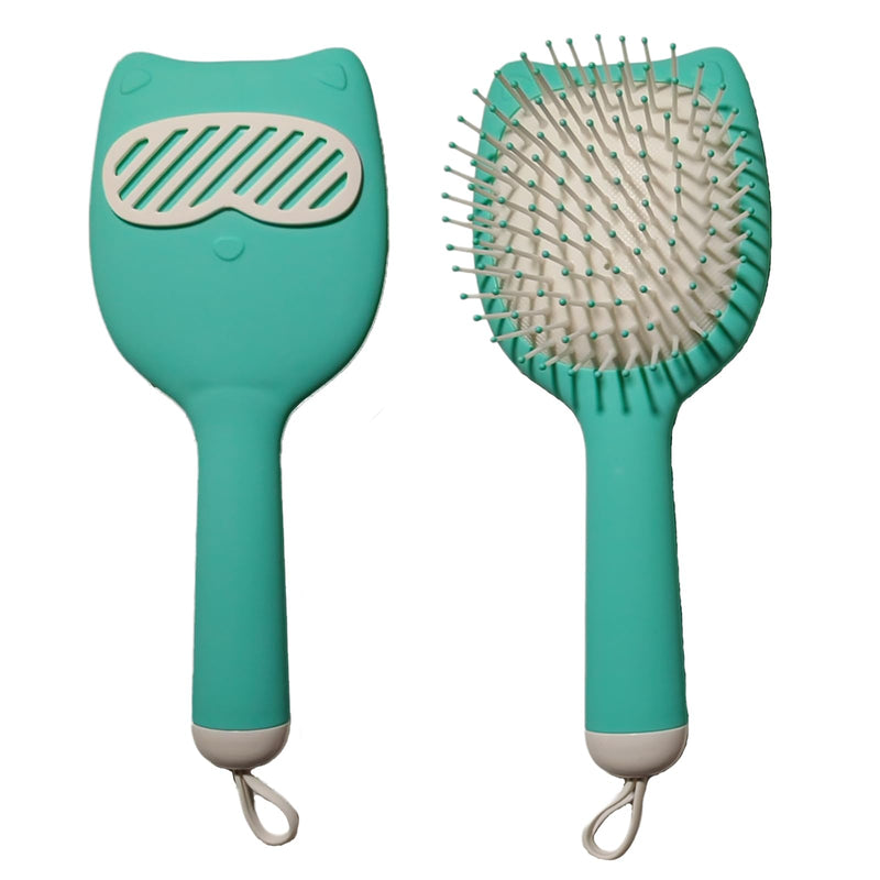 Soft Bristle Cat-Ear Puppy Brush Small Dogs Gentle Comb Grooming Tool Yorkie Shih Tzu Maltipoo Maltese (Sky Blue) Sky Blue