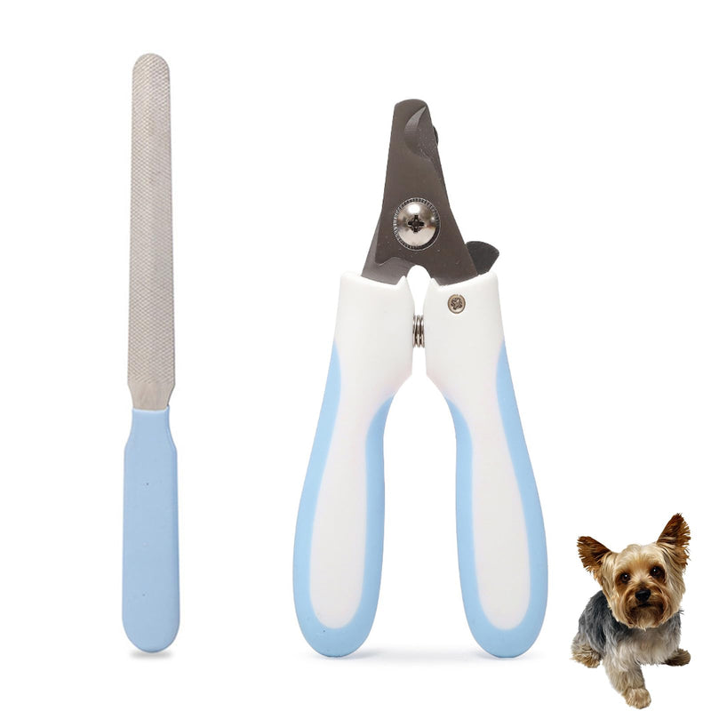 Small Dogs Nail Clippers, Multi-Pet Safety Rabbits Cats Professional Grooming Tool with Nail File (Blue) Blue - PawsPlanet Australia