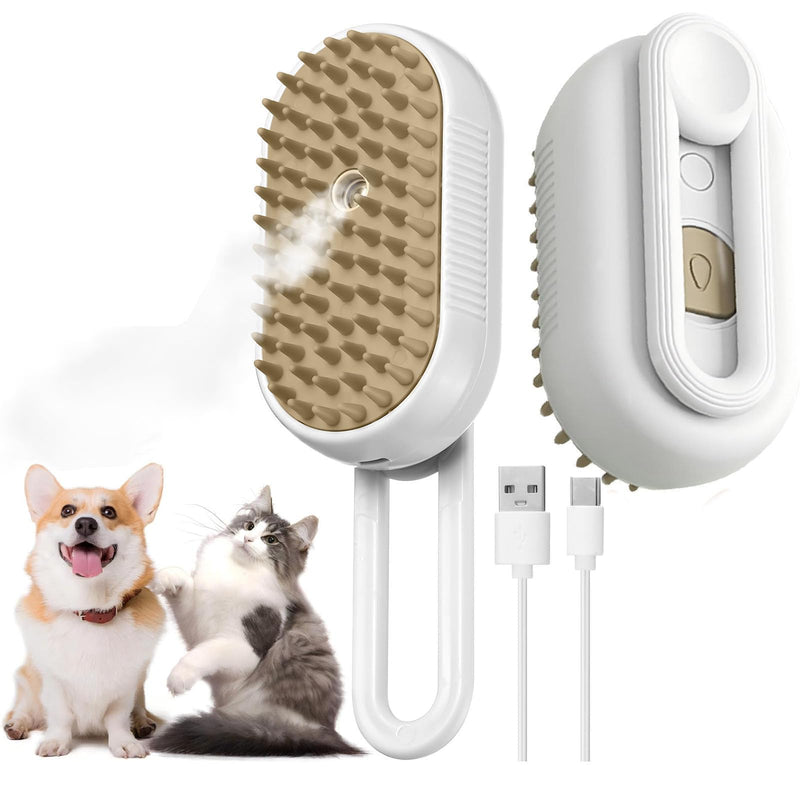 Cat Hair Brush, Dog Hair Brush, Cat Steam Brush, Rechargeable Steam Brush for Cats and Dogs, Skin Friendly Deshedding Grooming Tool for Dogs Cats With Pet Supplies Accessories - PawsPlanet Australia