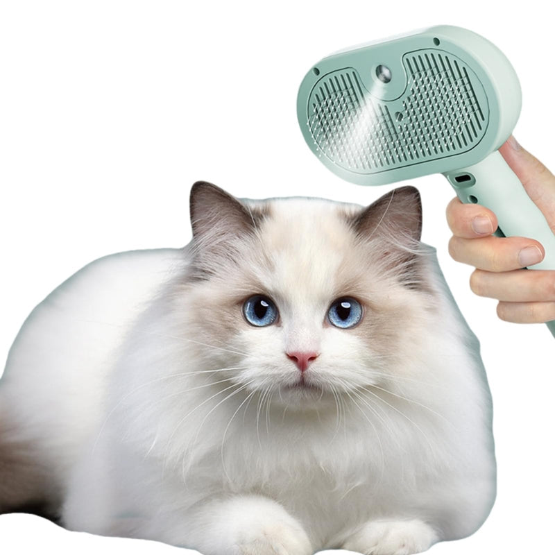 Pet Grooming Brush for Dogs and Cats, Pet Spray Massage Cleaning Tool, Hair Removal Comb, Professional Pets Care Accessory for Long or Short Haired Cats Hair Brush (White) White