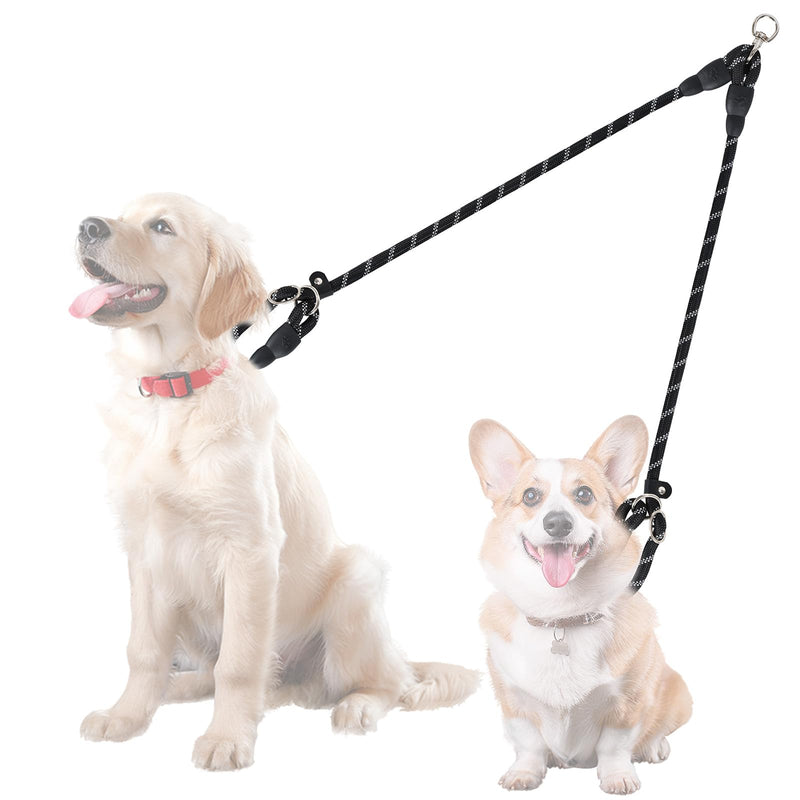 Two Point Control Dog Leash, Works with No Pull Harnesses, No Tangle Dog Training Leashes, Non Pull Padded and Reflective Walking Lead, Converts to Single Leash for Medium Large Dogs - PawsPlanet Australia