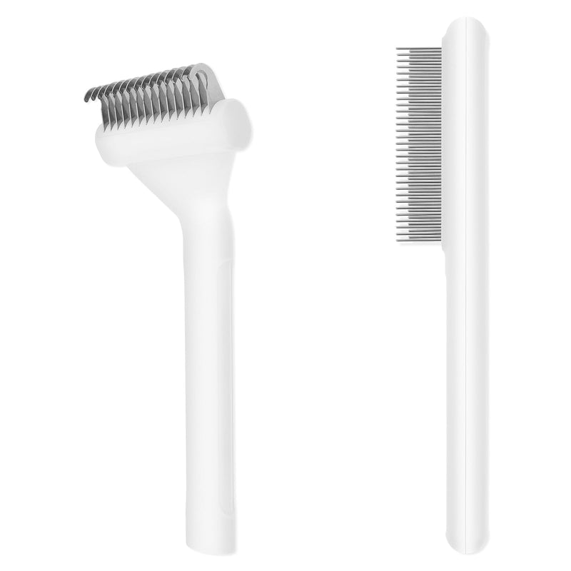 2Pcs Cat Hair Brush, Cat Brush for Indoor Cats Grooming and Shedding, ABS Knotting Comb, Efficient Defluffing Pet Deshedding Tools for Kitten Dogs - PawsPlanet Australia