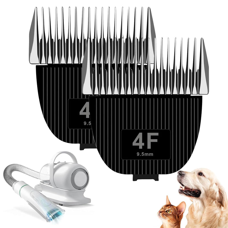 Replacement Blade for nebot P1 Pro Pet Grooming Kit & Vacuum,Size-4F Cut Length 3/8"(9.5mm),Made of Ceramic Blade & Stainless Steel Blade,2 Pack Black-6