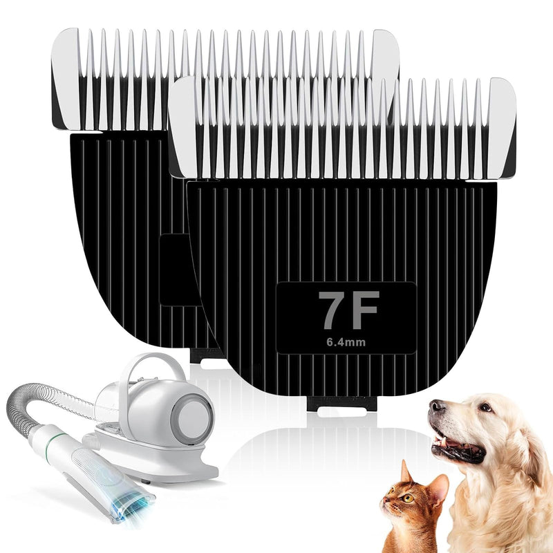 Replacement Blade for nebot P1 Pro Pet Grooming Kit & Vacuum,Size-7F Cut Length 1/8"(3.2mm),Made of Ceramic Blade & Stainless Steel Blade,2 Pack Black-8