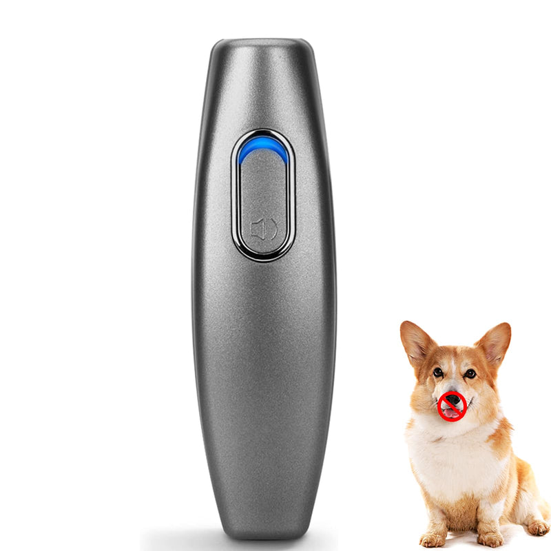 BONSO Bark Control Device 2-in-1 Anti Barking Device&Dog Training Tool, 16.4 Ft Large Control Range Sonic Bark Deterrents, Stop Bad Behavior Dog Silencer, Indoor&Outdoor Electronic Dog Whistle (Grey) Grey Anti Barking Device - PawsPlanet Australia