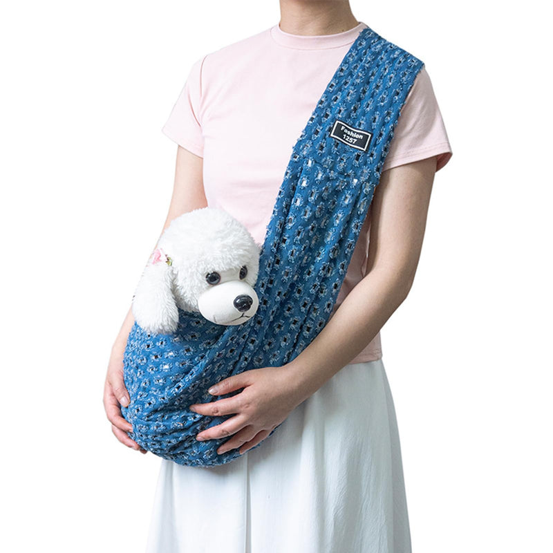 Dog Carrier Purse,Denim - Style Pet Carrier Bag,One-Shoulder Chest Crossbody Bag for Cat and Small Dog - PawsPlanet Australia