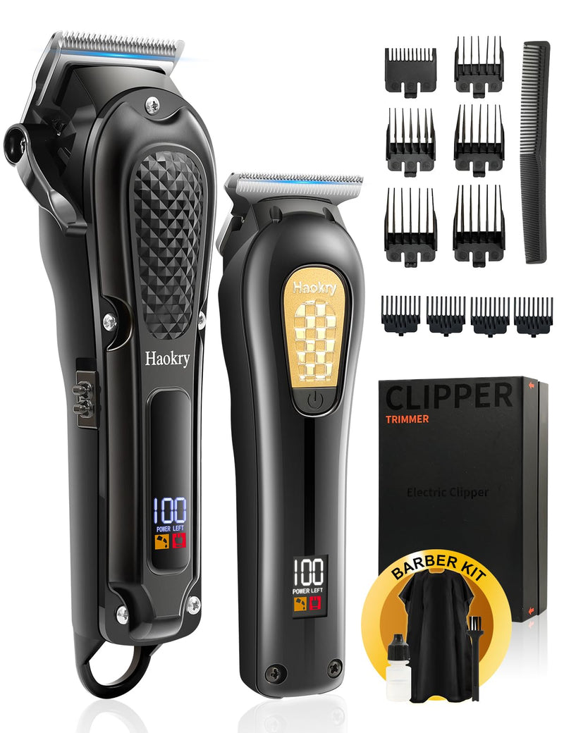 Hair Clippers & Trimmer for Men,Professional Barber Clippers and Trimmers Set,Mens Cordless Hair Clipper for Barbers Haircut Kit,Beard Trimmer,Rechargeable Electric Shaver - PawsPlanet Australia