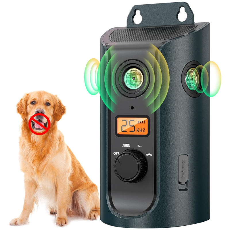 Ultrasonic Anti Barking Device for Dogs, Dog Bark Alarm Deterrent Devices with Solar & USB Charging, 3 Modes Dog Barking Silencer up to 50 FT, Stop Dog Barking Control Device, Bark Box - PawsPlanet Australia