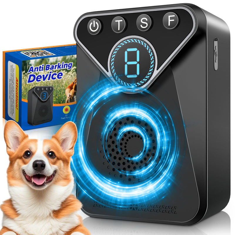 Anti Barking Device for Dogs, Ultrasonic Dog Bark Deterrent Device with 9 Mode & 33FT Range, Rechargeable Barking Control, Safe&Humane Dog Barking Deterrent Devices Barking Silencer for Indoor&Outdoor - PawsPlanet Australia