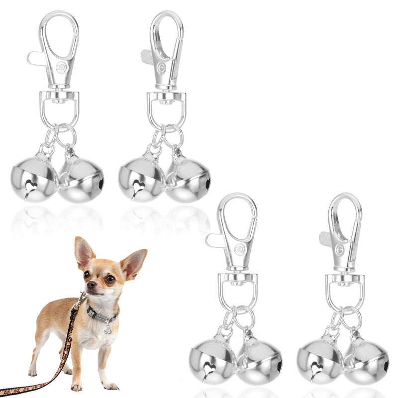 4 Pcs Mini Dog Collar Bells, Cat Bell, Silver Pet Pendant Accessories for Training, Loud Charms for Dogs and Cats - PawsPlanet Australia