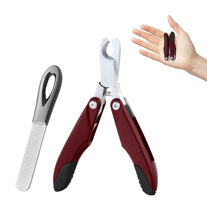 3-in-1 Cat & Dog Grooming Kit - Gentle Nail Clipper with Smoothing File,Foldable Beginner-Friendly Design,Low-Stress Trimming for Puppies Kittens Small Pets - PawsPlanet Australia