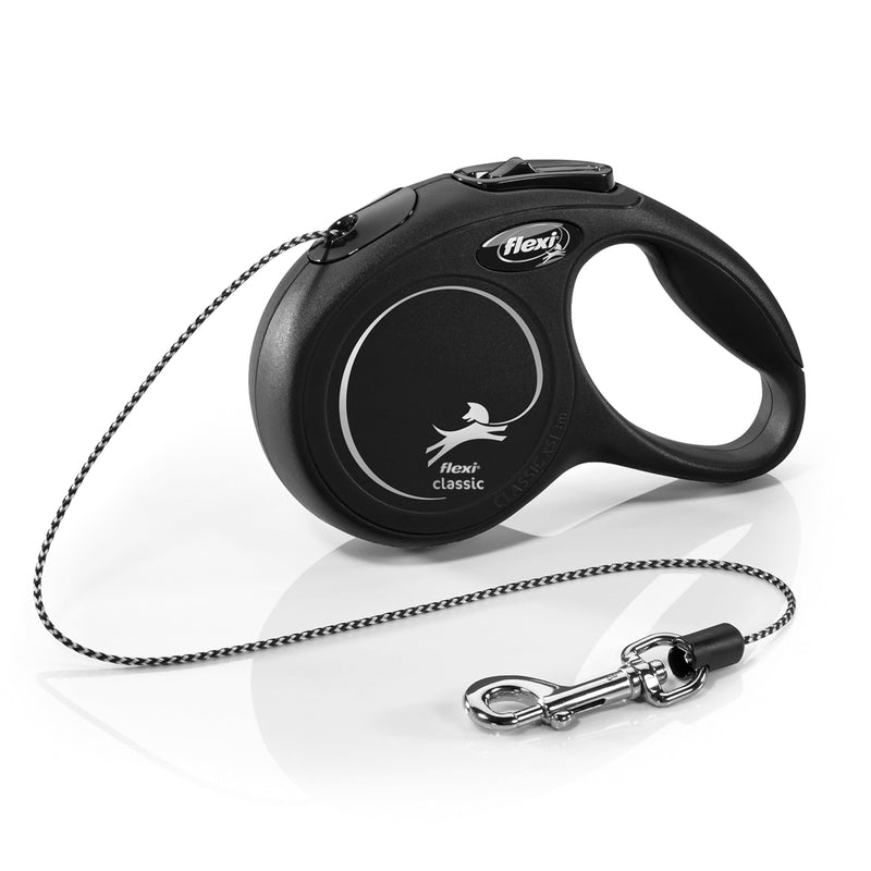 FLEXI New Classic Cord Retractable Cat Leash - X-Small – 10 ft., Black | Tangle-Free Pet Walking Leash with One-Handed Brake, Pause, Lock | German Quality Product - PawsPlanet Australia