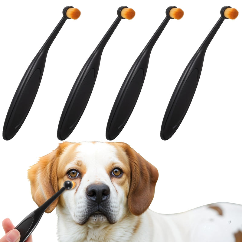 Dog Cat Eye Powder Brush, 4 Pack Tear Stain Remover Brushes Washable Fiber Dog Eye Grooming Soft Bristles Dog Eye Cleaning Brush Pets Grooming Comb for Small Pet Cat Dogs Removing Crust Mucus - PawsPlanet Australia