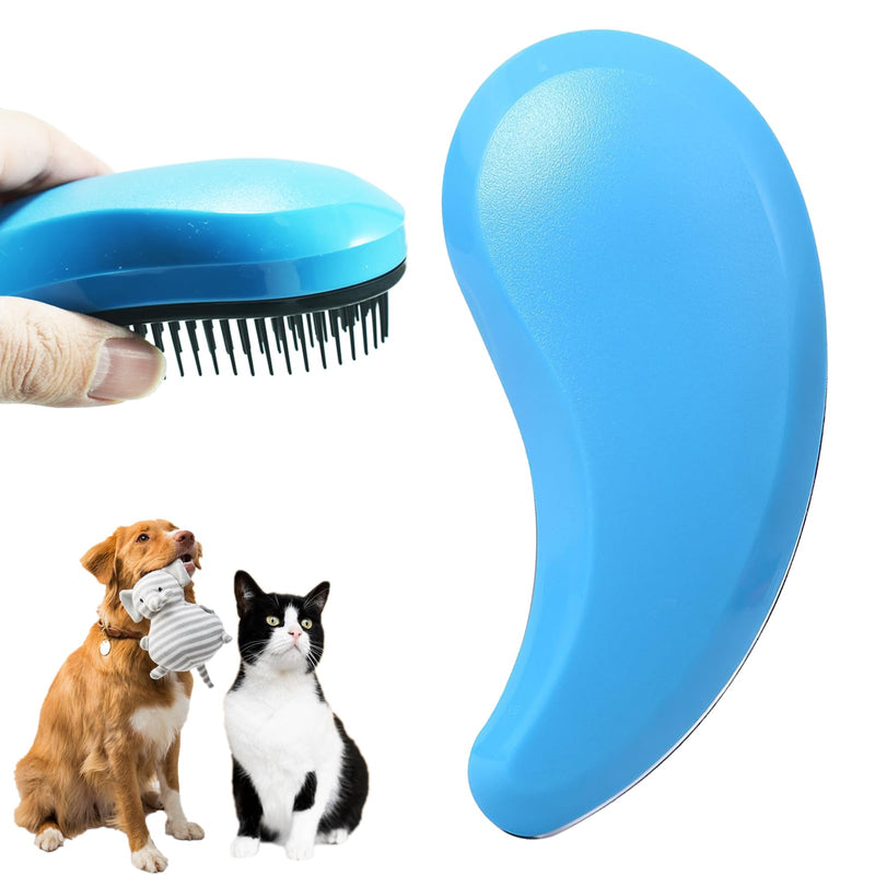 Puppy Brush, Soft Dog Brush for Grooming, Puppy Hair Remover Brush Comb, Grooming Tool for Poodles, Teddy, Yorkies, Maltese, Shih Tzu, Chihuahua, Blue - PawsPlanet Australia