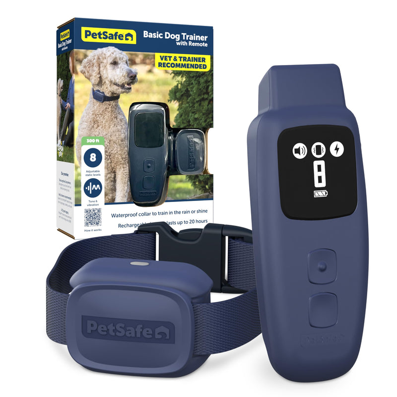 PetSafe Basic Dog Trainer with Remote - Effective Dog Training - 19 Levels of Static Correction - Waterproof Collar - Rechargeable Training Collar - Compact Remote Transmitter Basic Trainer - PawsPlanet Australia