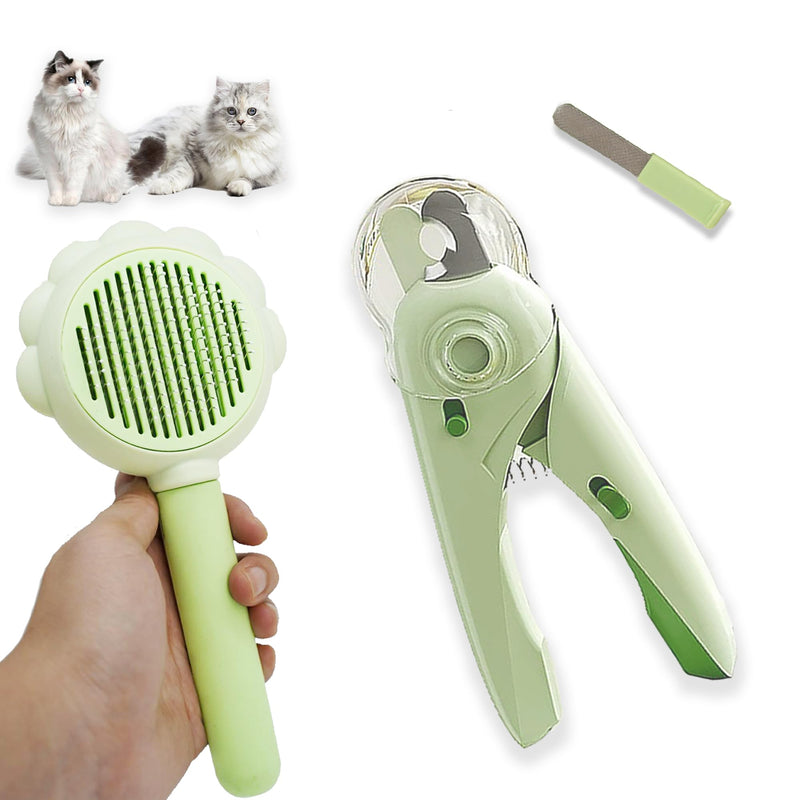 3PCS Cat Grooming Kit, Nail Clipper Trimmer and Nail File, Brush for Shedding, Comb for Long Haired Cats, Pet Supplies and Essentials, Gifts for Cat Lover - PawsPlanet Australia