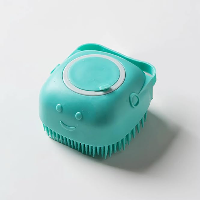 Pet Bath Massage Brush with Soap Dispenser, Soft Silicone Grooming Tool for Dogs Cats - PawsPlanet Australia