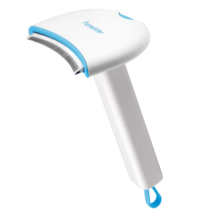 Pet Undercoat Deshedding Tool for Dogs - Wide Curved Undercoat Brush for Effortless Pet Deshedding, Loose Hair Remover for Dogs & Cats (White) (Blue) Blue - PawsPlanet Australia