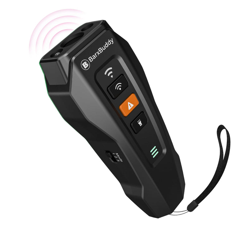 BarxBuddy 2nd Gen Dog Bark Deterrent Devices | Long Range Ultrasonic | Bark Collar Alternative | Dog Training Indoor/Outdoor | Rechargeable Anti Bark Device for Dogs (Black) Black - PawsPlanet Australia