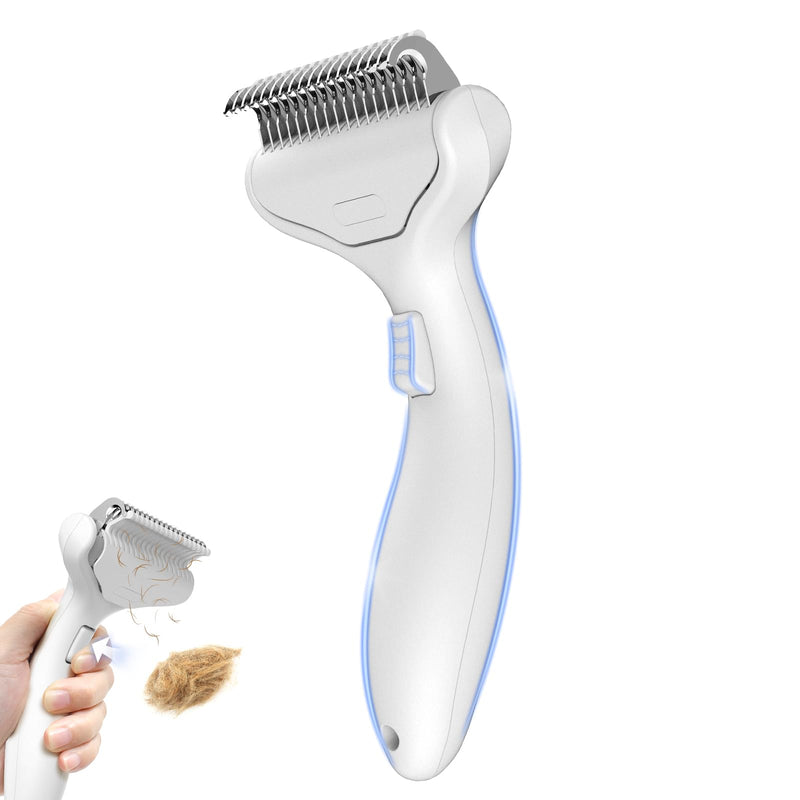 Undercoat Shedding Brush for Dogs & Cats – Professional Deshedding & Dematting Tool – Grooming Comb for Long Hair, German Shepherds & All Pets 6.71"-Depilatory Comb - PawsPlanet Australia