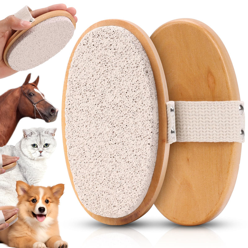 3 Pcs Shedding Stone for Dog Cat Hair Pumice Stone Pet Hair Remover With Handle Pet Fur Shedding Grooming Tool Pet Hair Removal Tool for Short-Hair Pet Horse Carpet Couch Furniture 5.1"×2.7"×1.18" 3 - PawsPlanet Australia